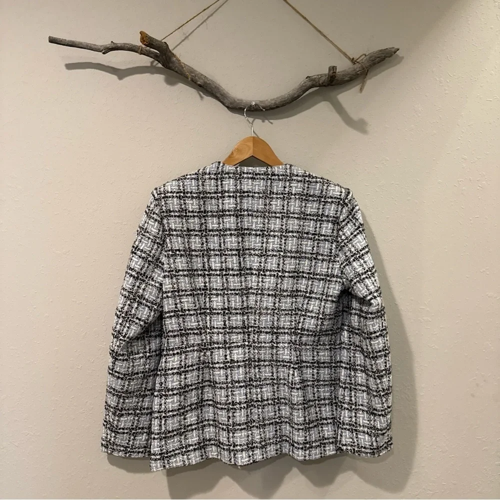 Maje Vizuli Blue Tweed Jacket